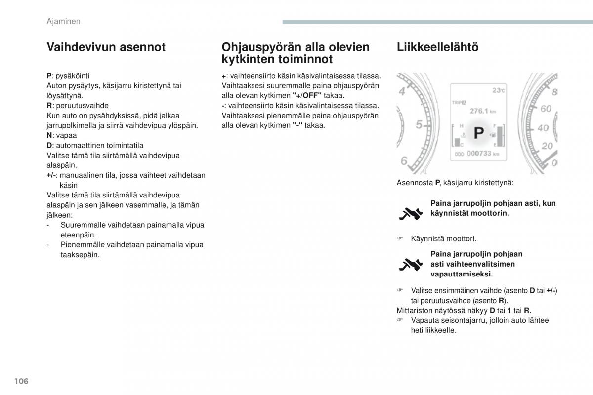 Peugeot 4008 omistajan kasikirja / page 108