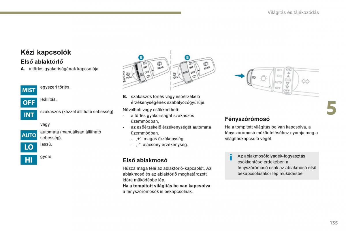 Peugeot 4008 Kezelesi utmutato / page 137