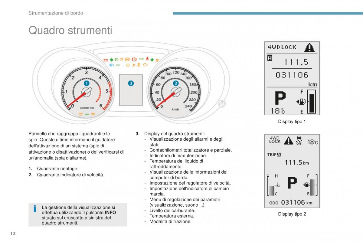 Peugeot 4008 manuale del proprietario / page 14