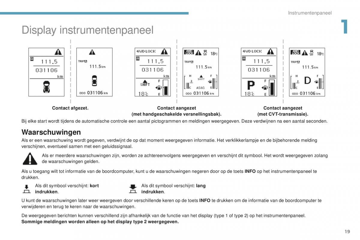 Peugeot 4008 handleiding / page 21