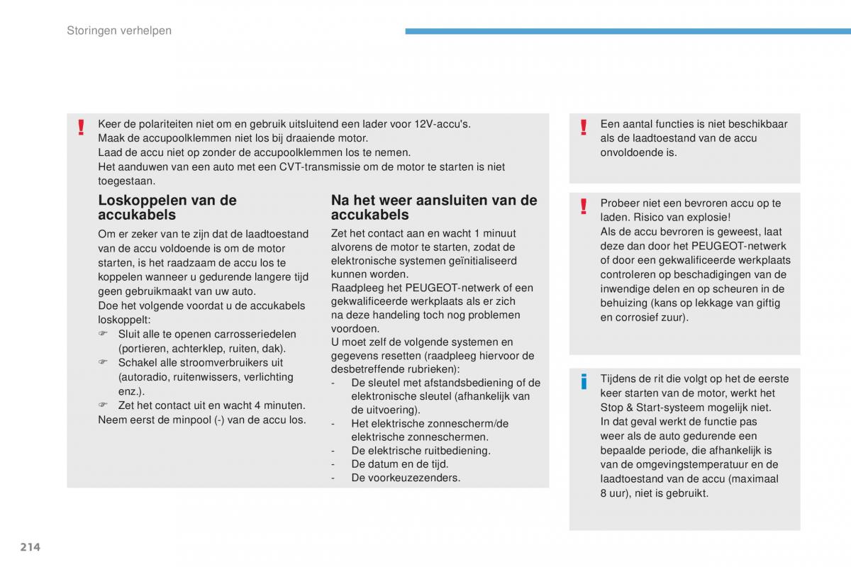 Peugeot 4008 handleiding / page 216