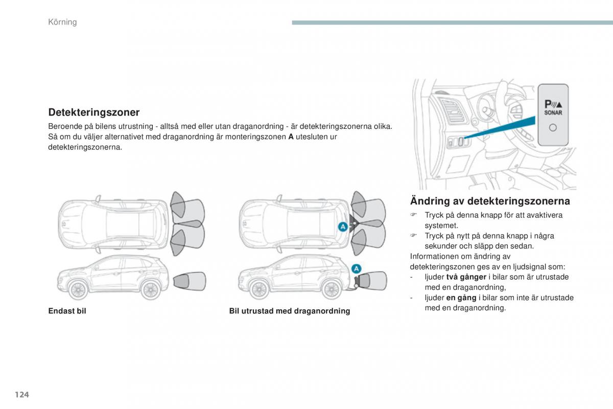 Peugeot 4008 instruktionsbok / page 126