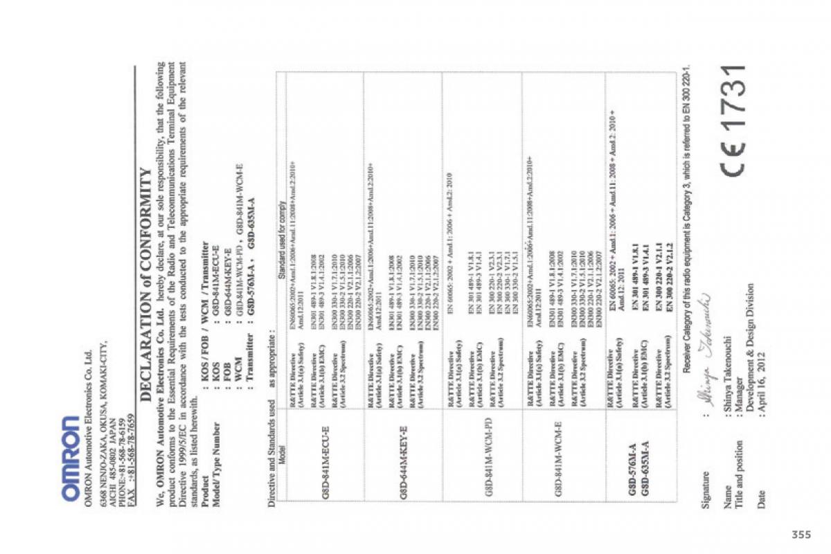 Peugeot 4008 instruktionsbok / page 357