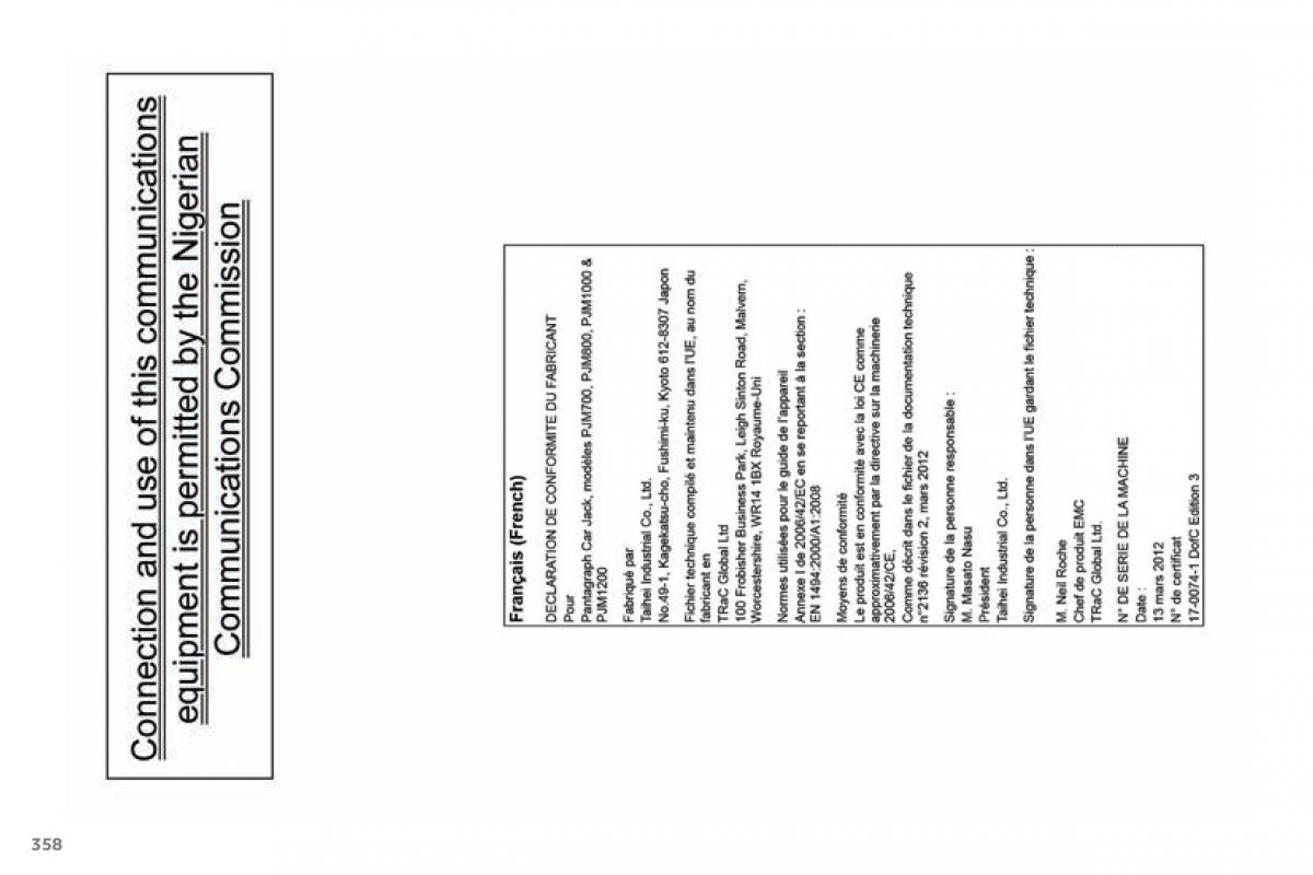 Peugeot 4008 instruktionsbok / page 360