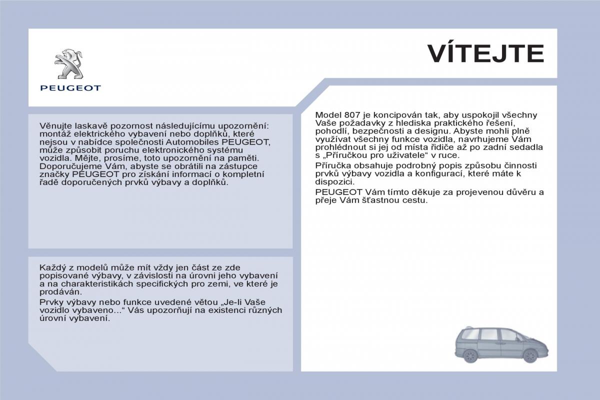 Peugeot 807 navod k obsludze / page 3