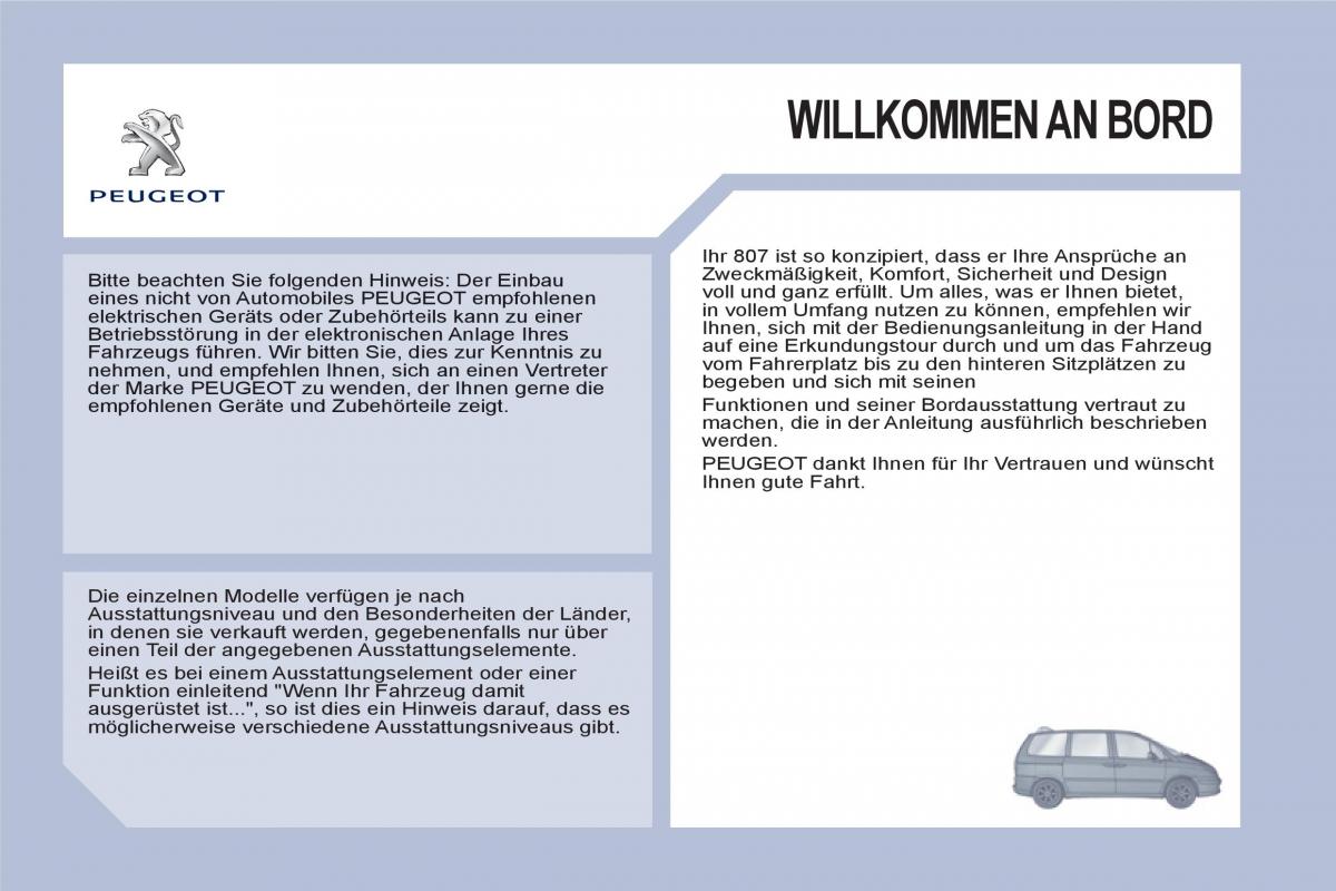 Peugeot 807 Handbuch / page 3