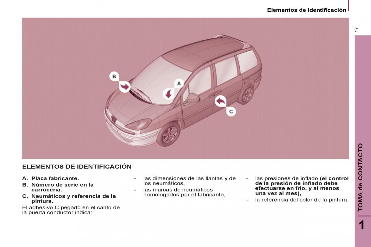 Peugeot 807 manual del propietario / page 19