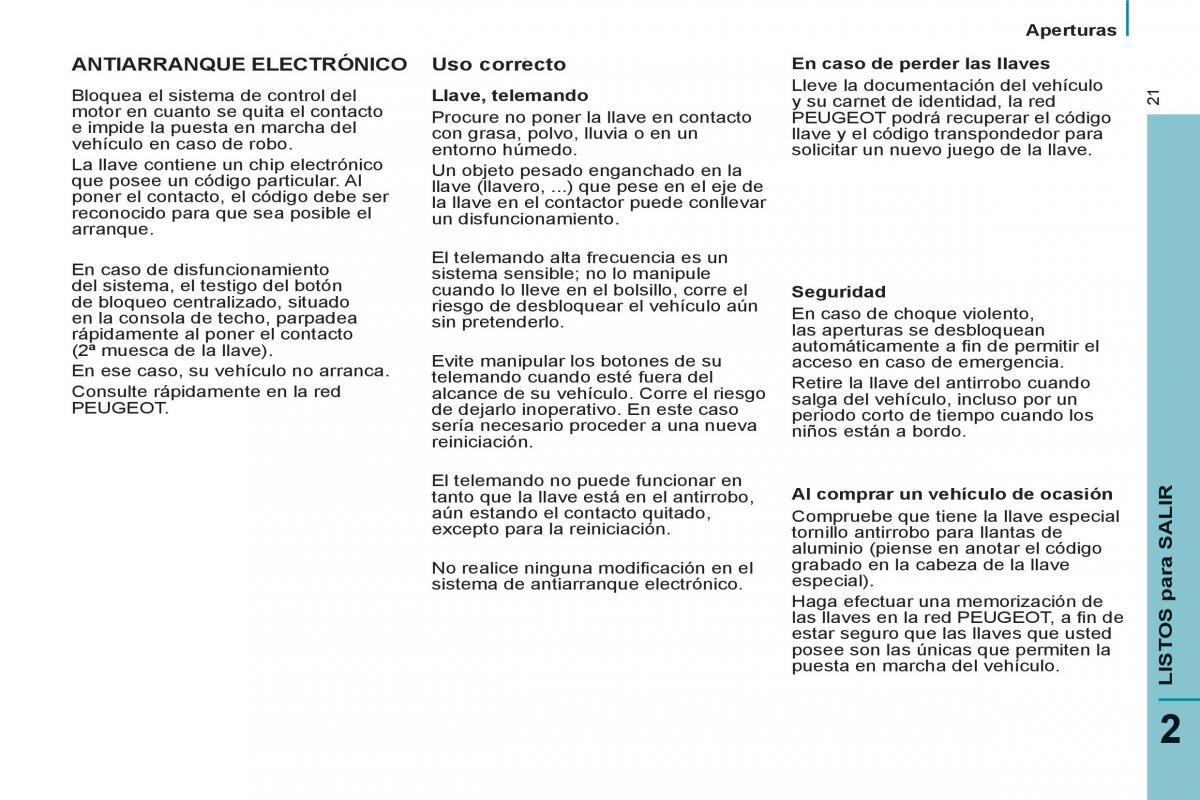 Peugeot 807 manual del propietario / page 23