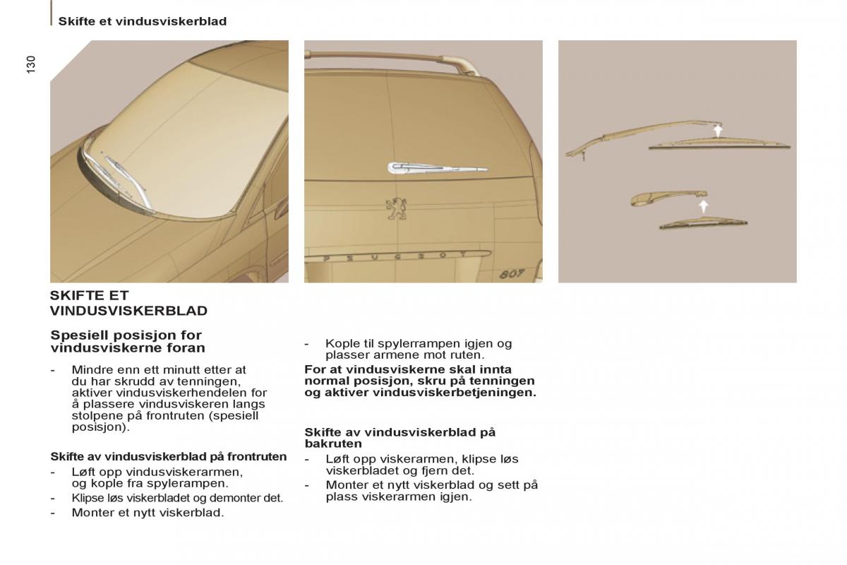 Peugeot 807 bruksanvisningen / page 132