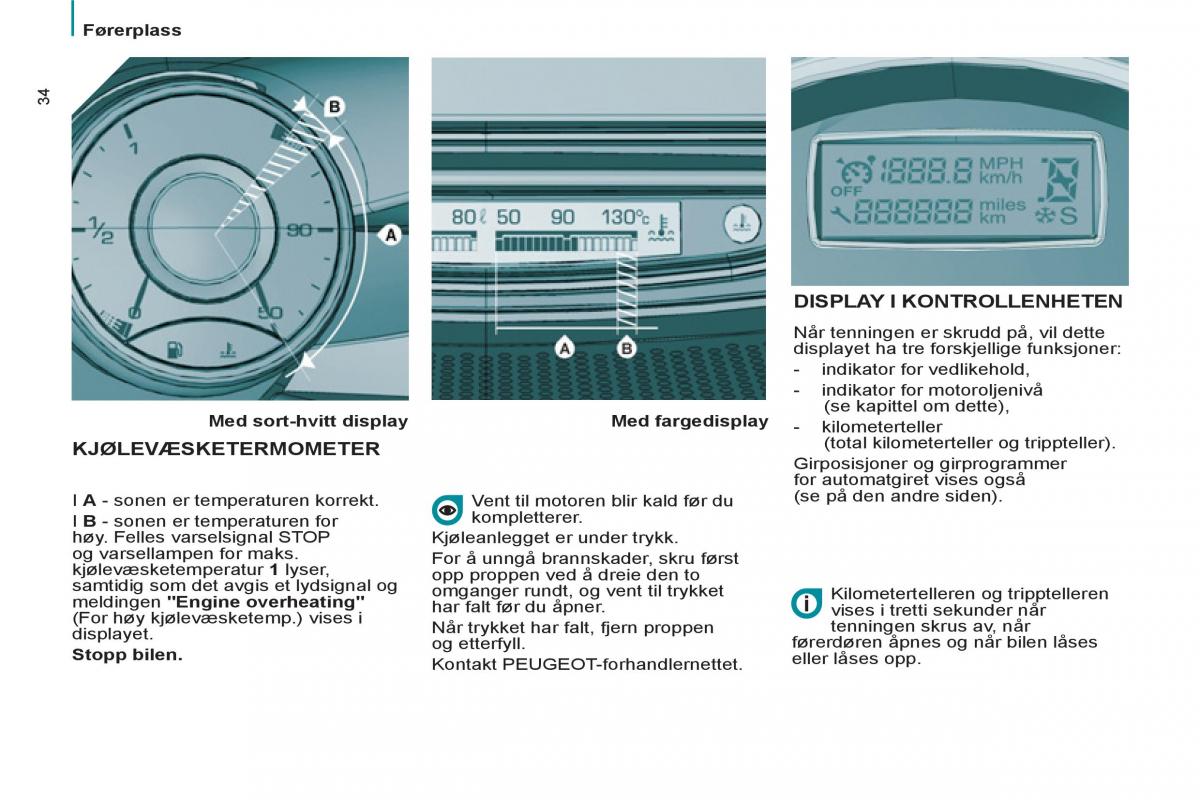 Peugeot 807 bruksanvisningen / page 36