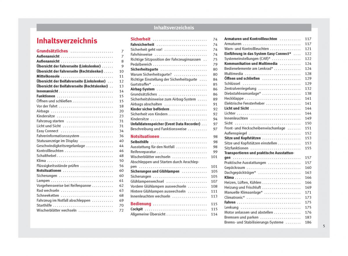 Seat Arona Handbuch / page 7