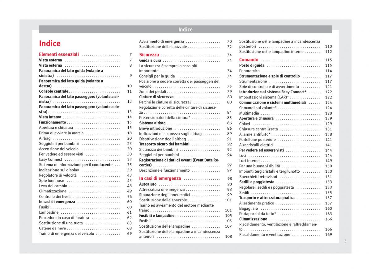 Seat Arona manuale del proprietario / page 7