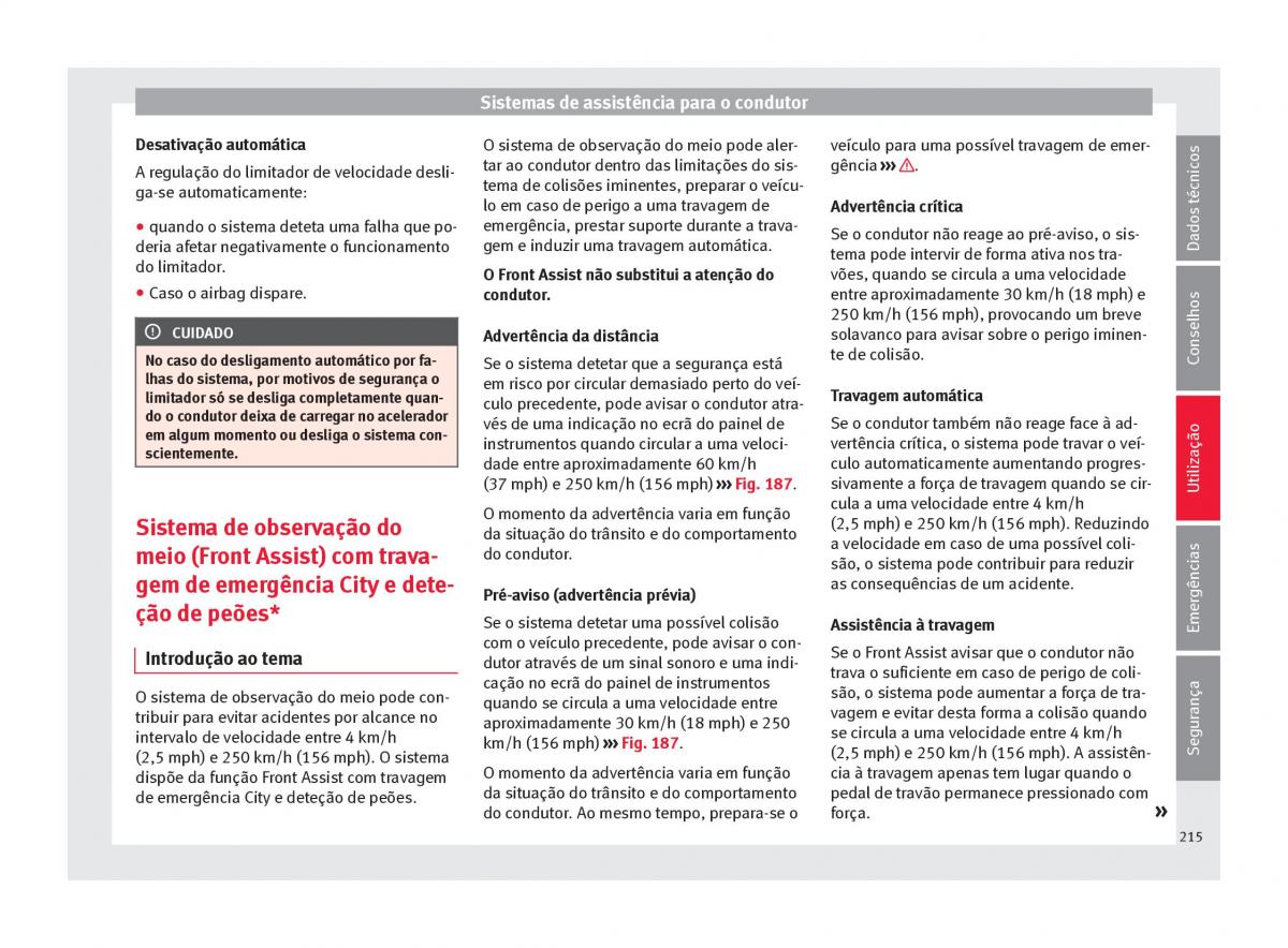 Seat Arona manual del propietario / page 217