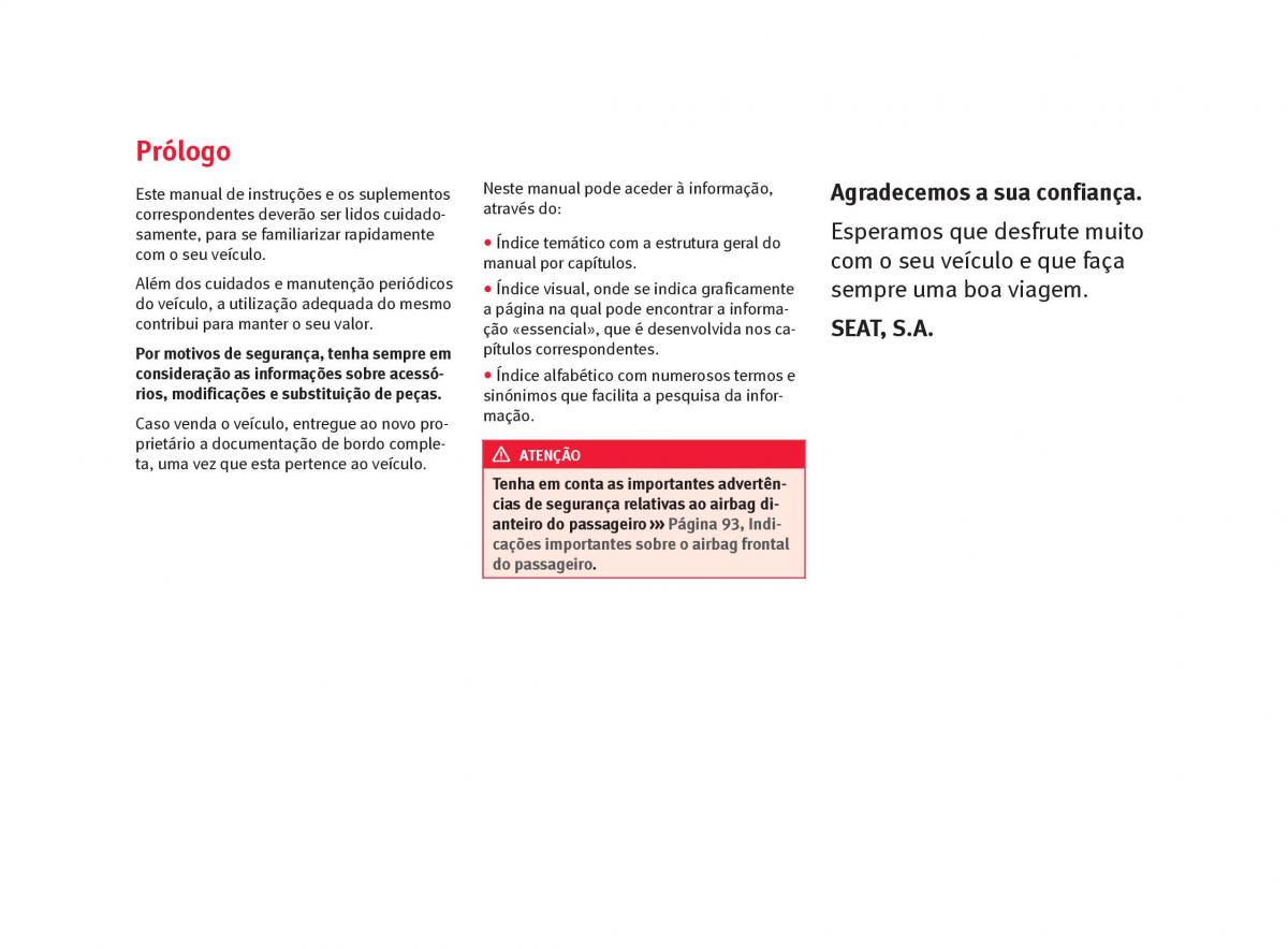 Seat Arona manual del propietario / page 3