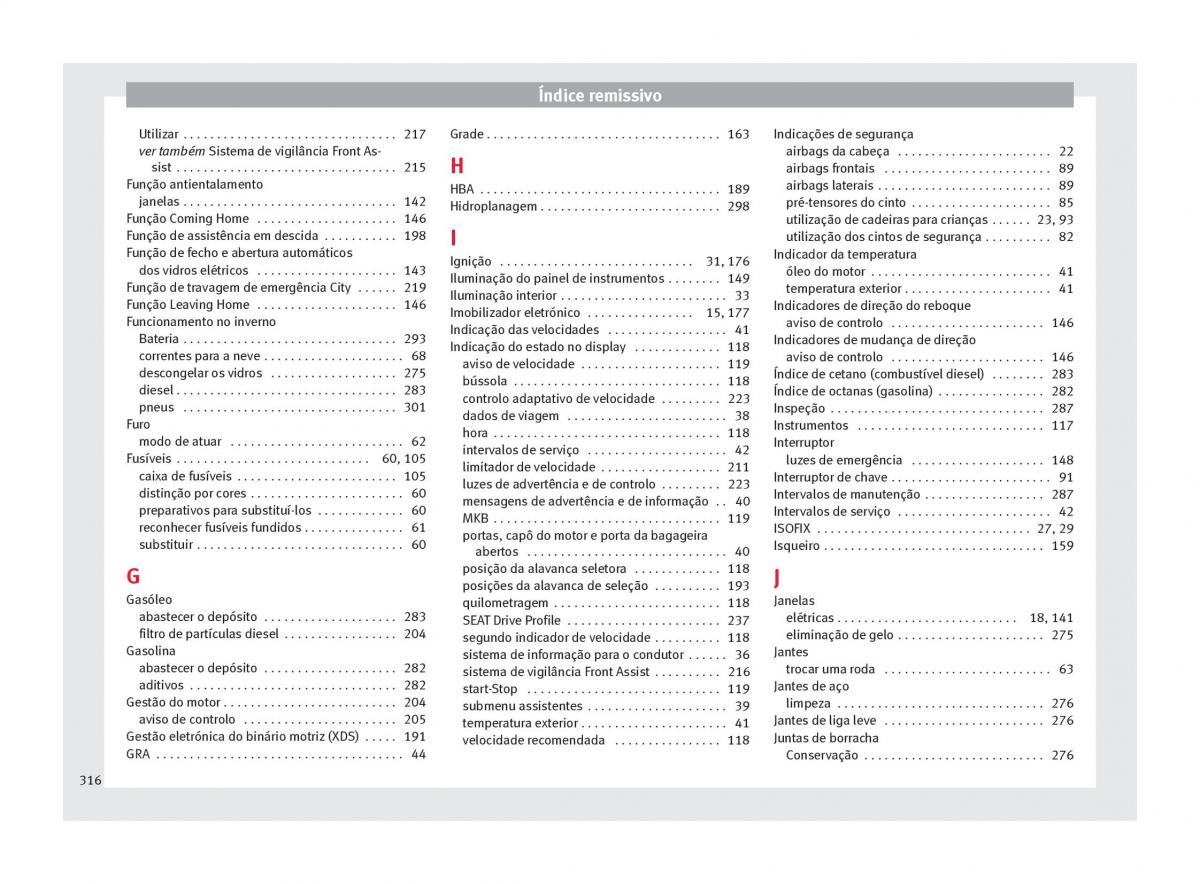 Seat Arona manual del propietario / page 318