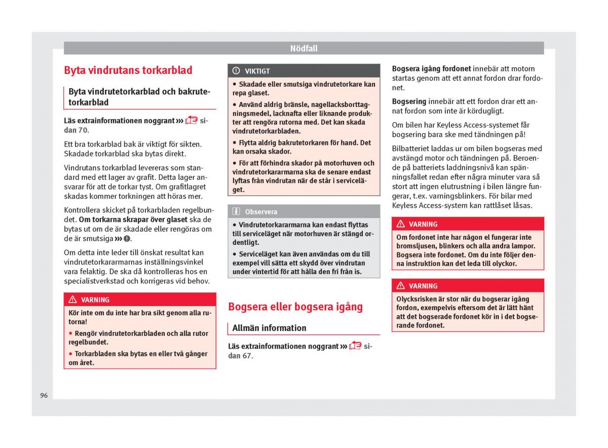 Seat Arona instruktionsbok / page 98