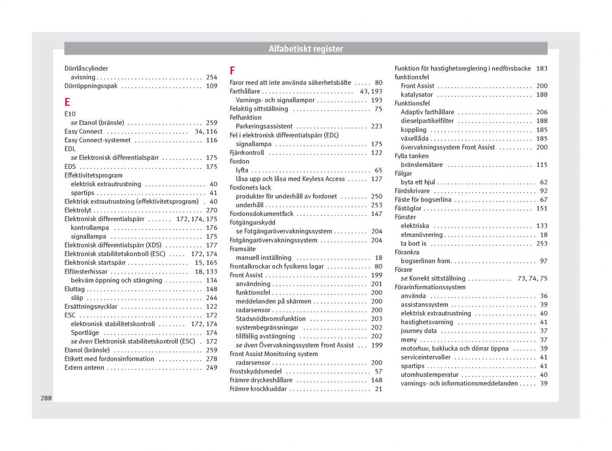 Seat Arona instruktionsbok / page 290