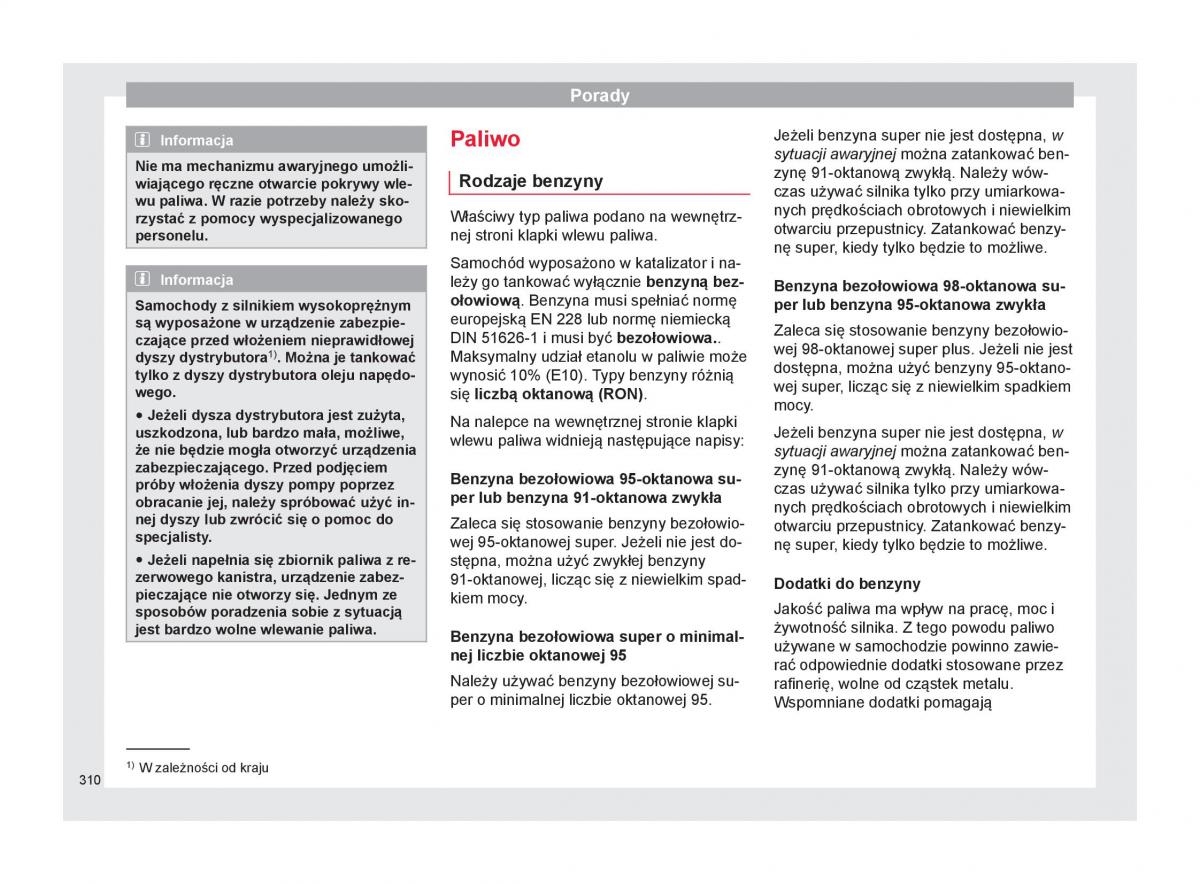 Seat Ateca instrukcja obslugi / page 312