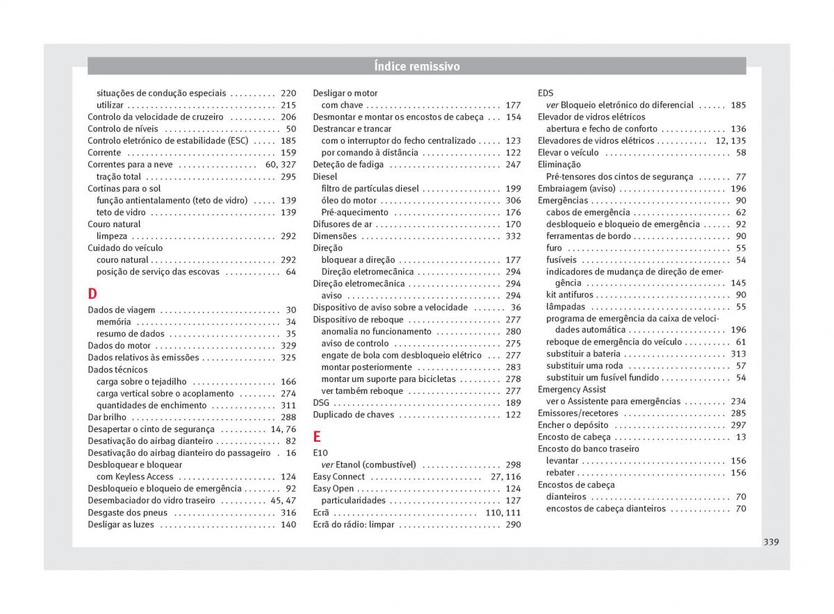 Seat Ateca manual del propietario / page 341