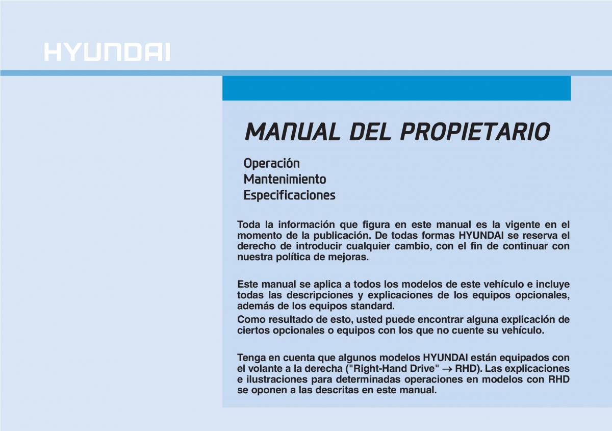 Hyundai Kona manual del propietario / page 1