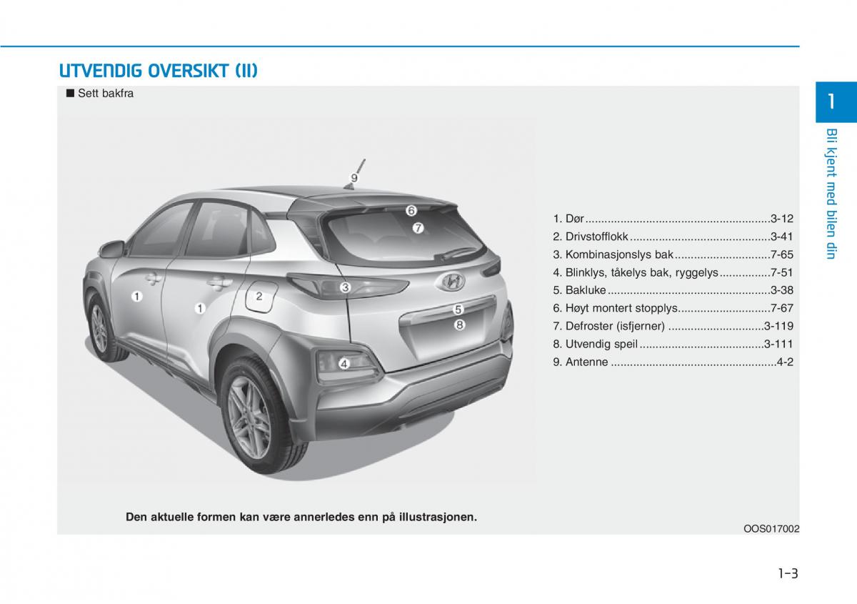 Hyundai Kona bruksanvisningen / page 13