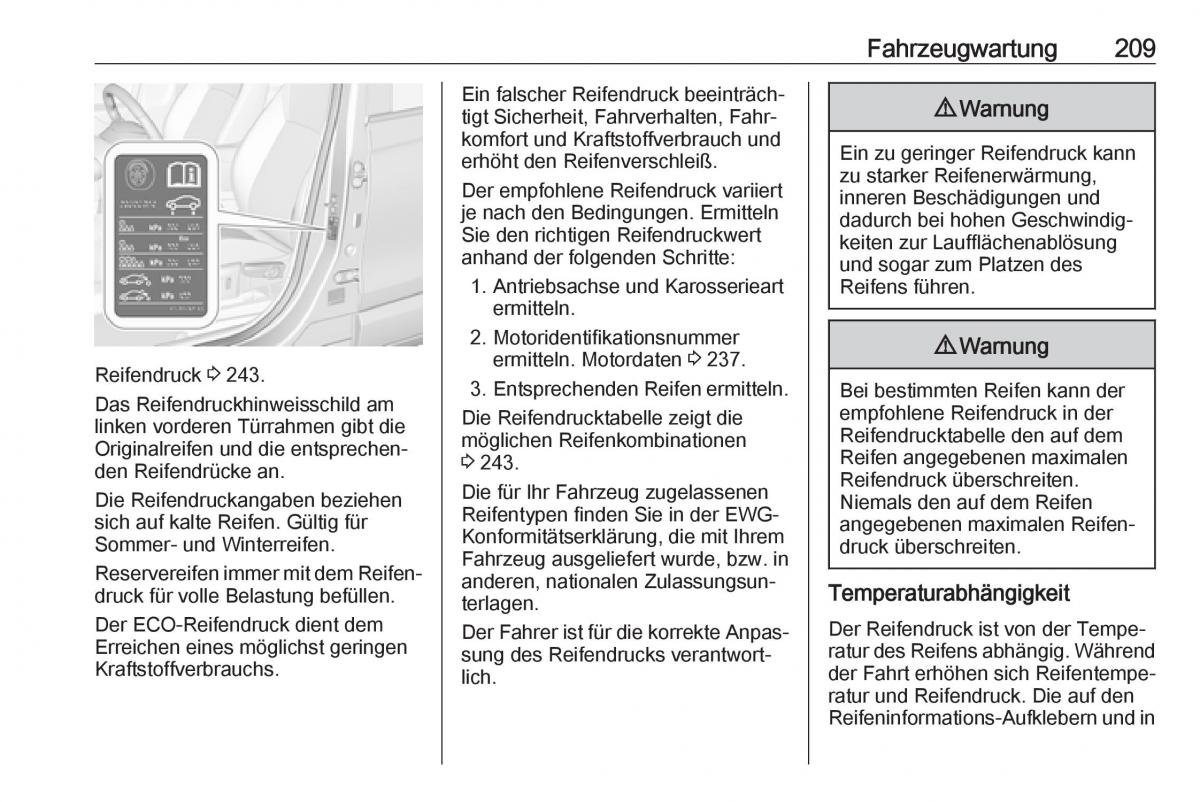 Opel Crossland X Handbuch / page 211