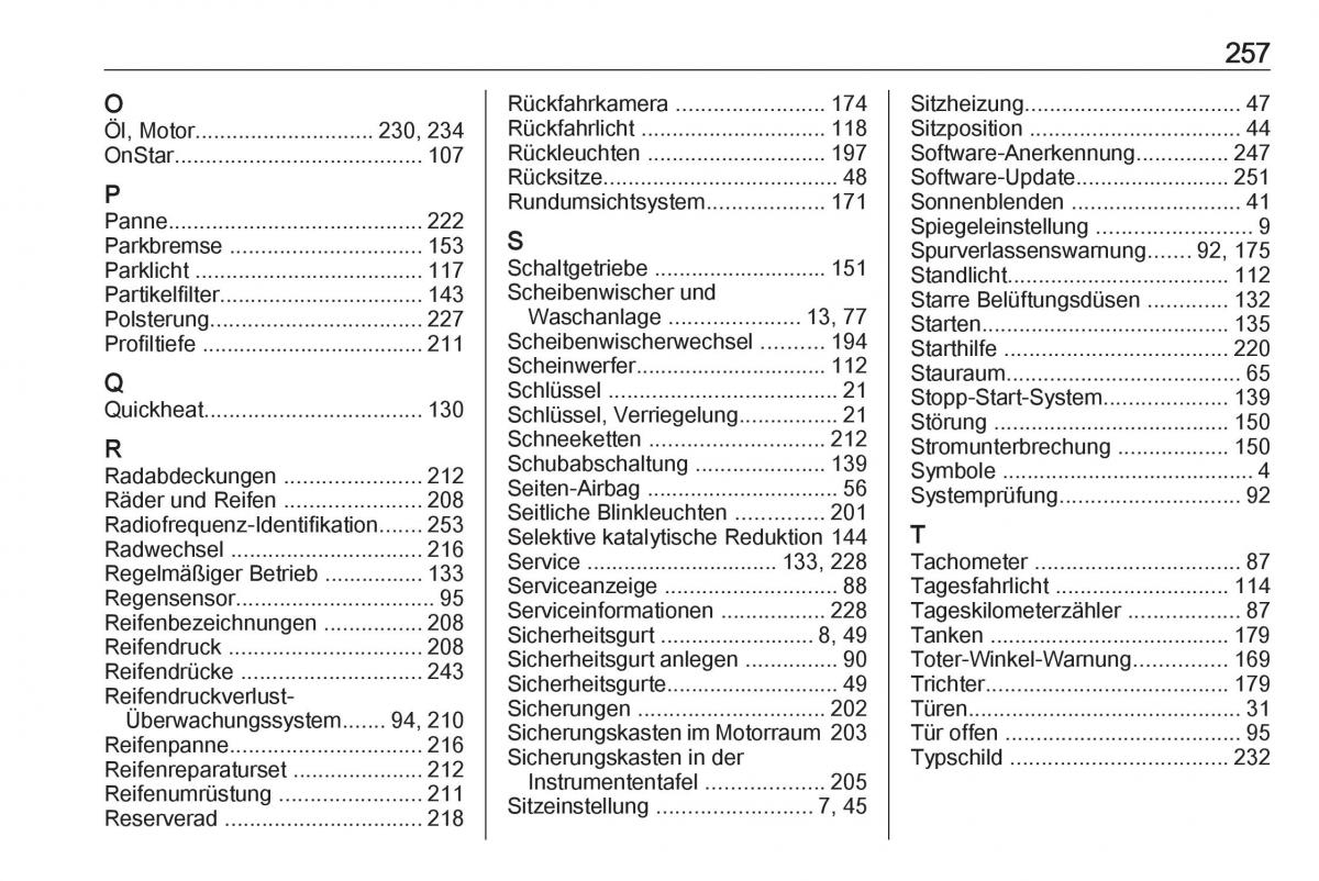 Opel Crossland X Handbuch / page 259