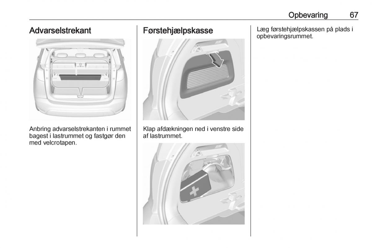 Opel Crossland X Bilens instruktionsbog / page 69