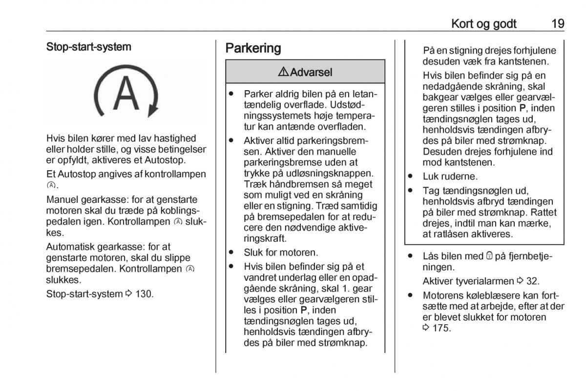 Opel Crossland X Bilens instruktionsbog / page 21