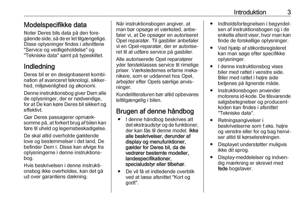 manual  Opel Crossland X Bilens instruktionsbog / page 5