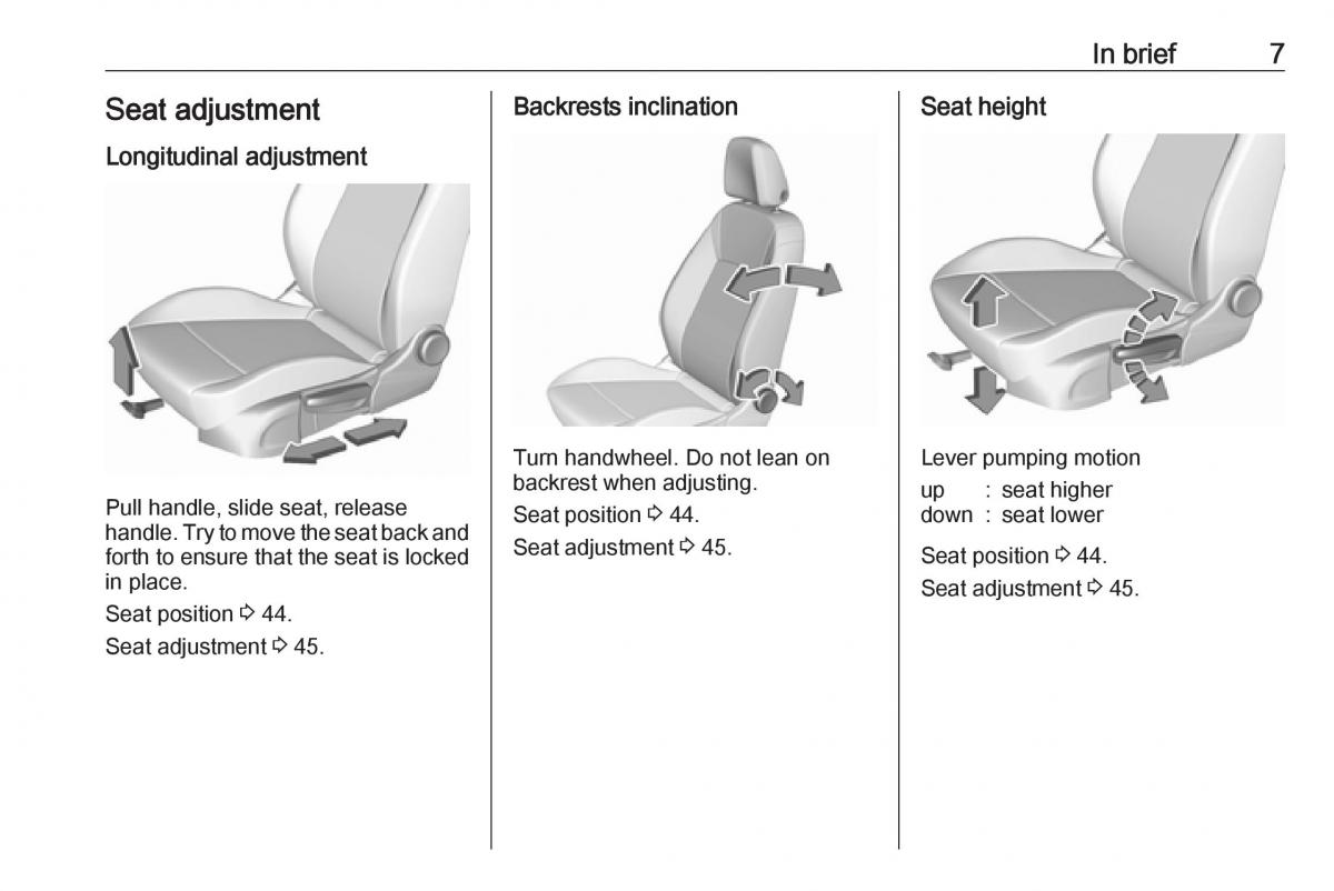 Opel Crossland X owners manual / page 9