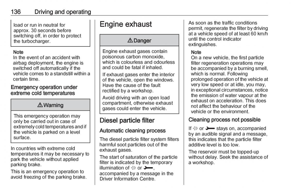 Opel Crossland X owners manual / page 138