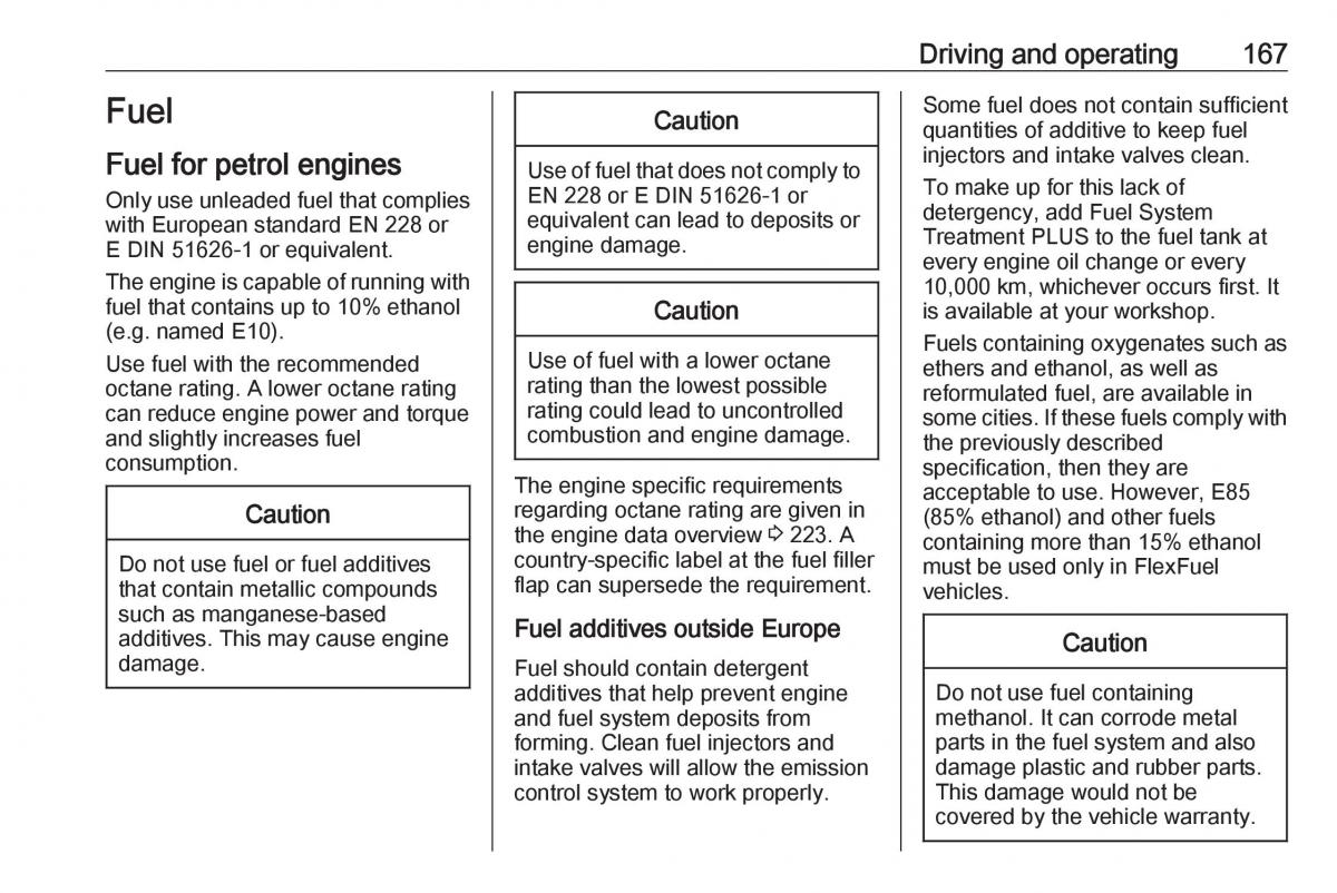 Opel Crossland X owners manual / page 169
