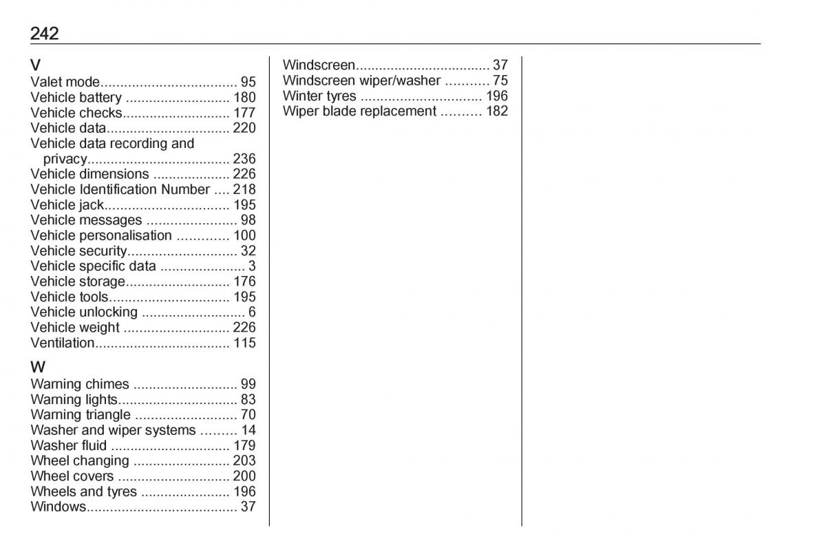 manual  Opel Crossland X owners manual / page 244