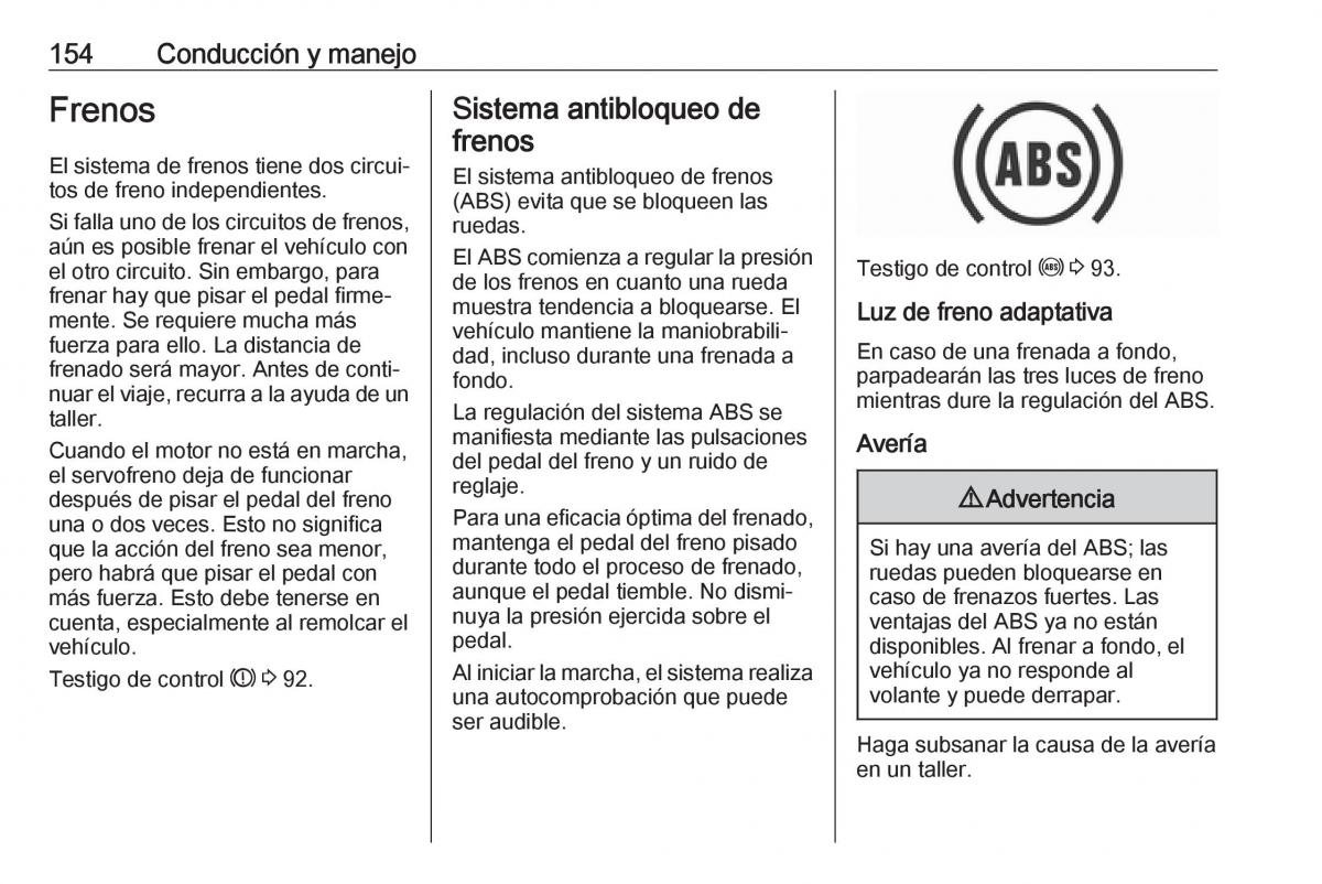 Opel Crossland X manual del propietario / page 156