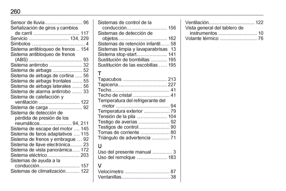 manual  Opel Crossland X manual del propietario / page 262