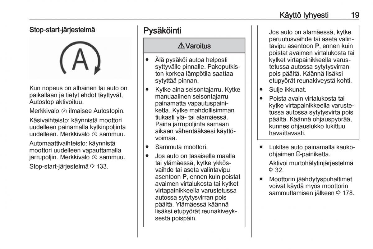 manual  Opel Crossland X omistajan kasikirja / page 21