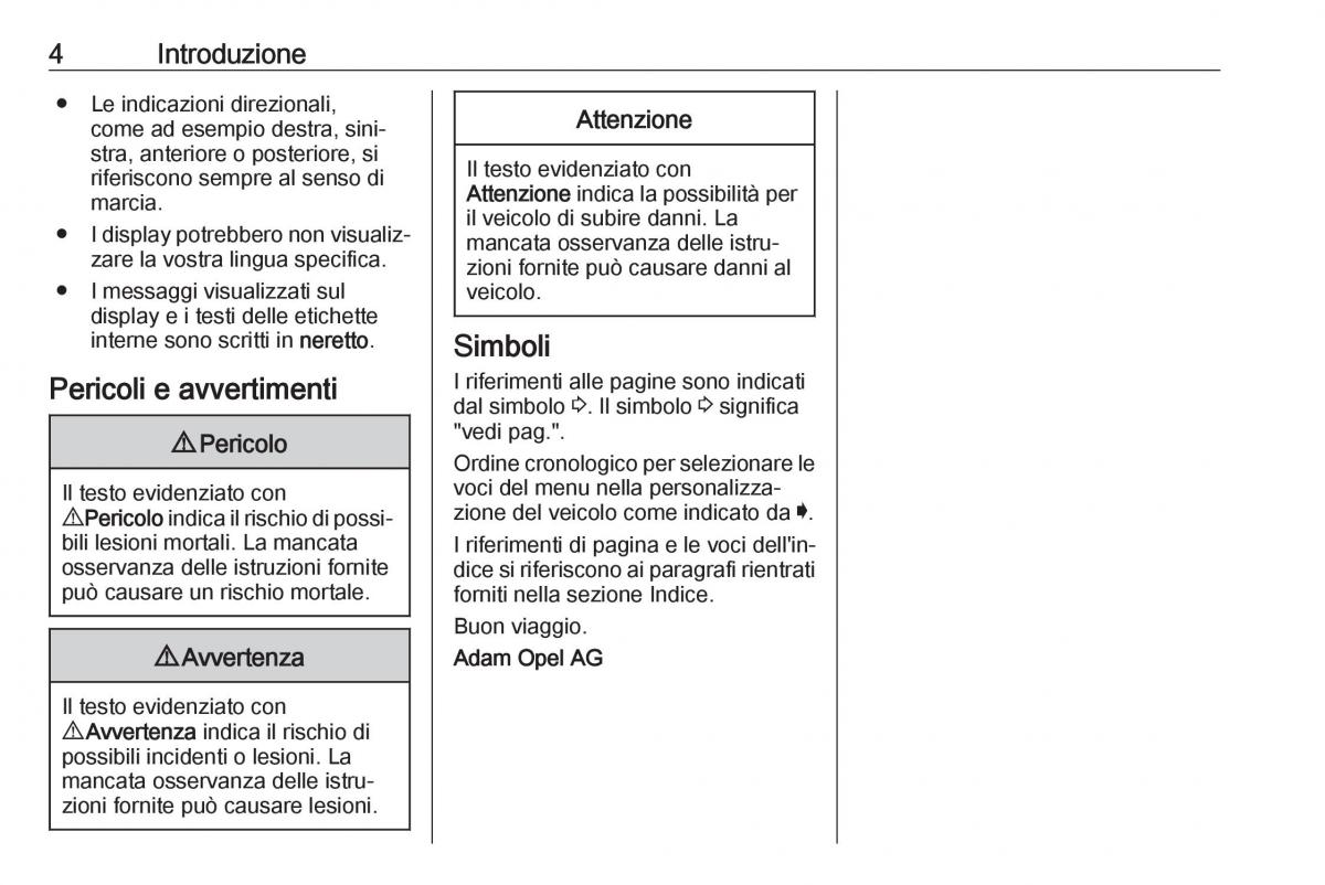 manual  Opel Crossland X manuale del proprietario / page 6