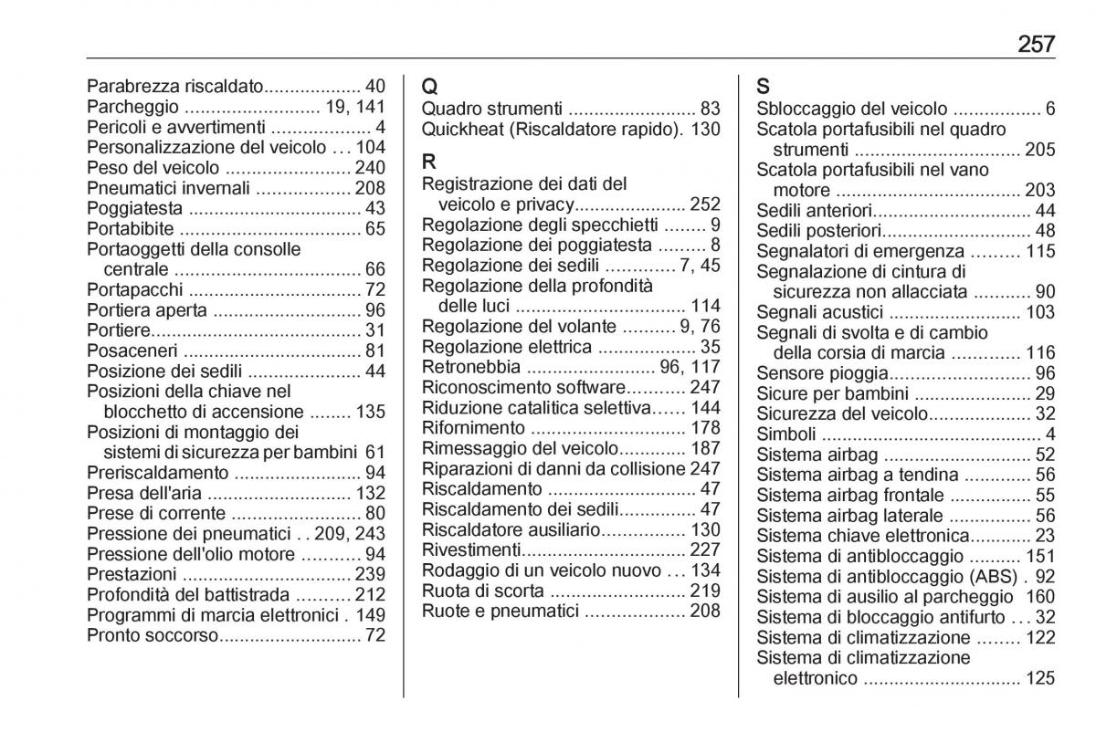 Opel Crossland X manuale del proprietario / page 259