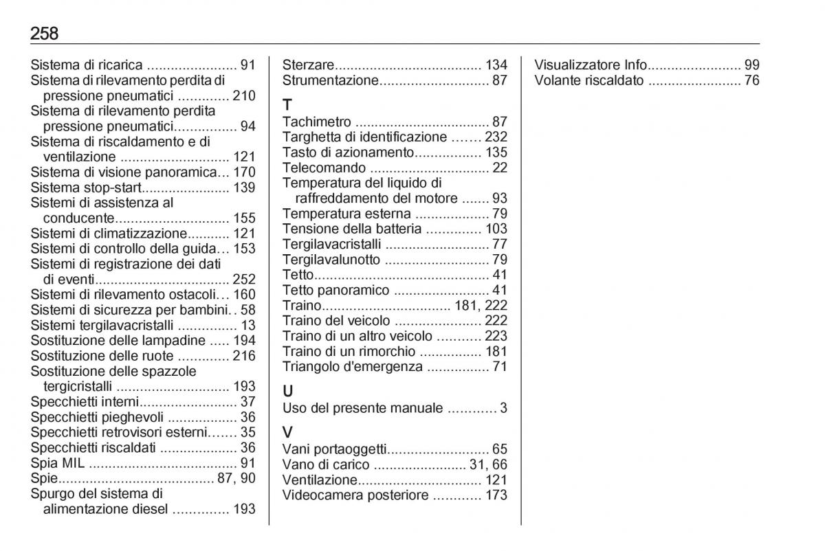 Opel Crossland X manuale del proprietario / page 260