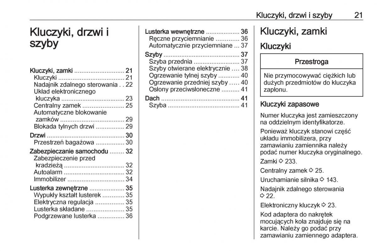 manual Opel Crossland X instrukcja / page 23