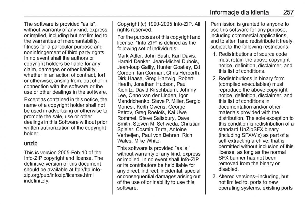 Opel Crossland X instrukcja obslugi / page 259