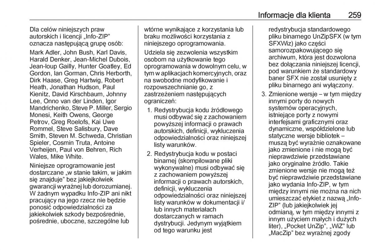 manual  Opel Crossland X instrukcja / page 261