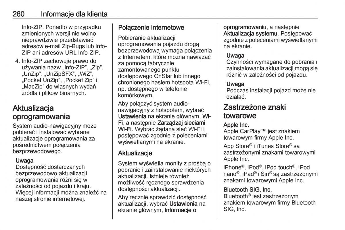 manual Opel Crossland X instrukcja / page 262