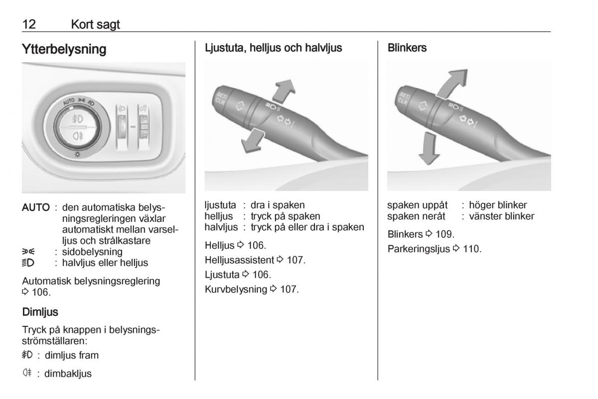 Opel Crossland X instruktionsbok / page 14