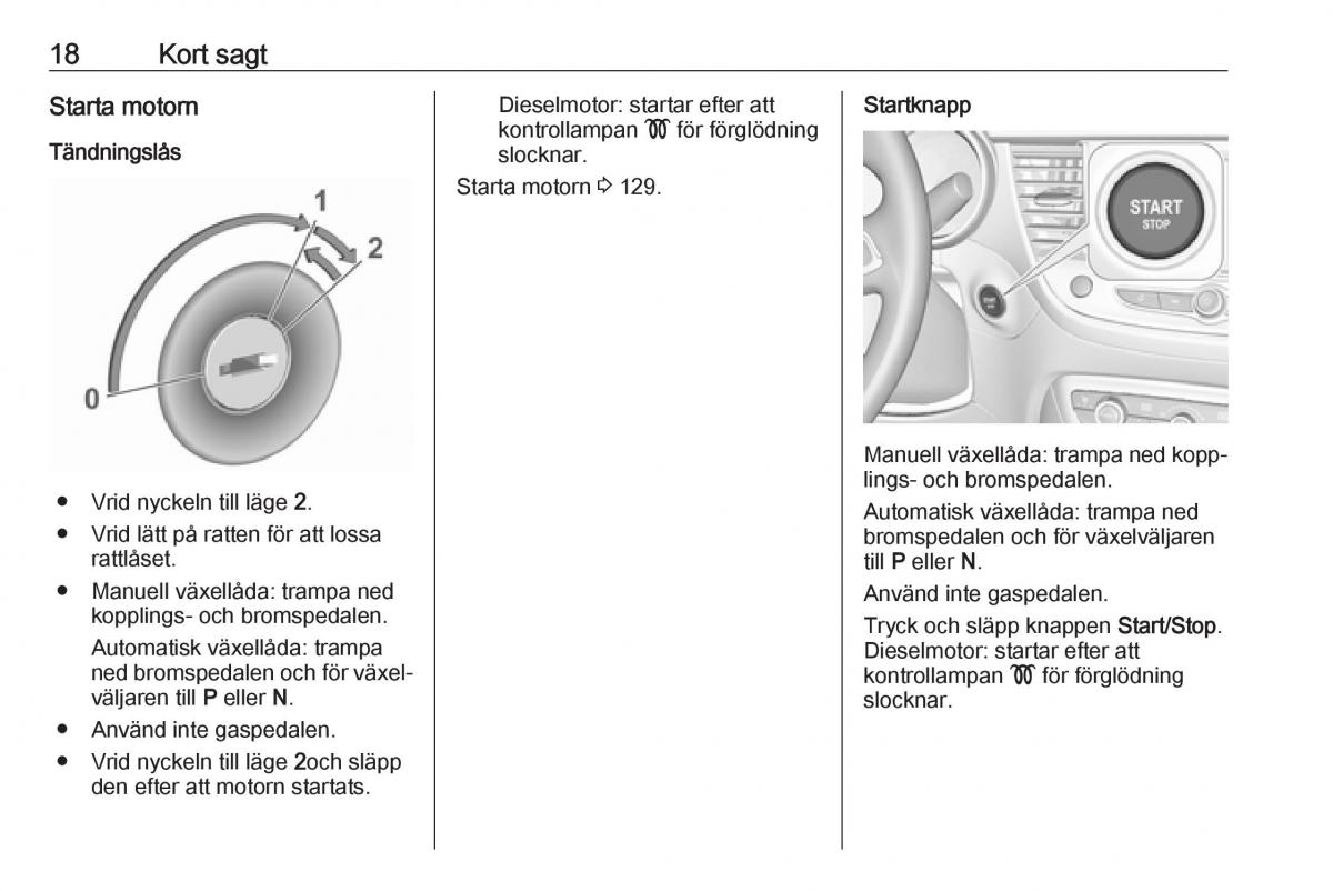 manual  Opel Crossland X instruktionsbok / page 20