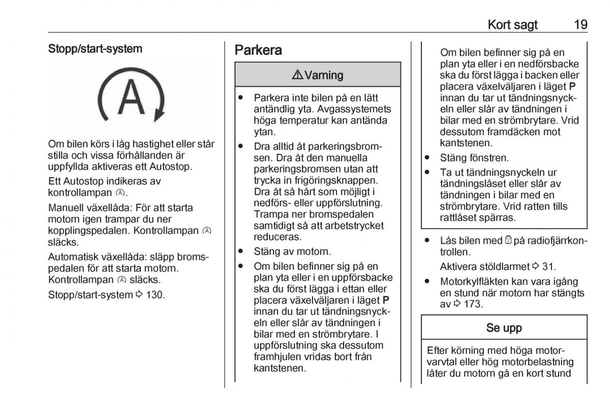 Opel Crossland X instruktionsbok / page 21
