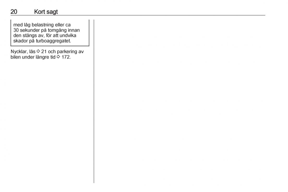 manual Opel Crossland X instruktionsbok / page 22