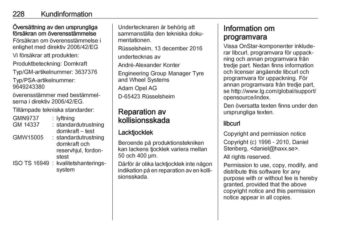 manual Opel Crossland X instruktionsbok / page 230