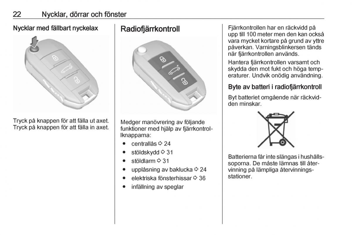 manual Opel Crossland X instruktionsbok / page 24